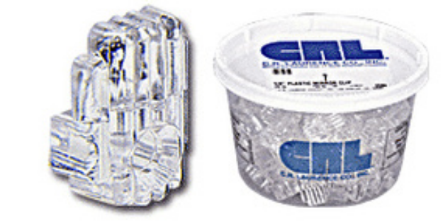 Picture of CRL 1/4" Standard Plastic Mirror Clips (Box of 100)